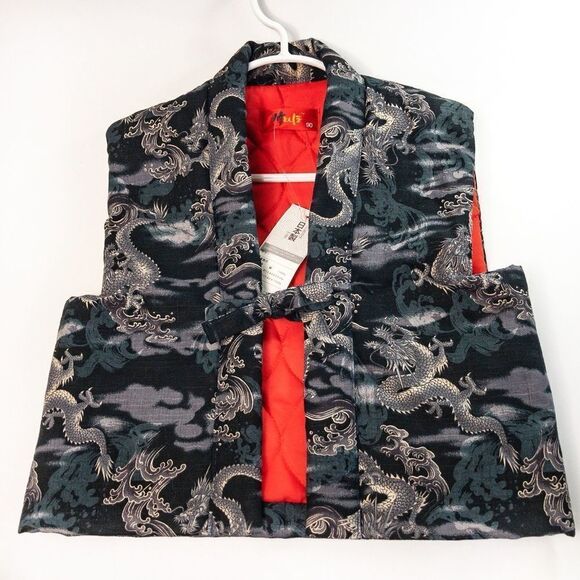 NWT Child’s Quilted Dragon Vest - Jinbaori Style - Picture 1 of 10